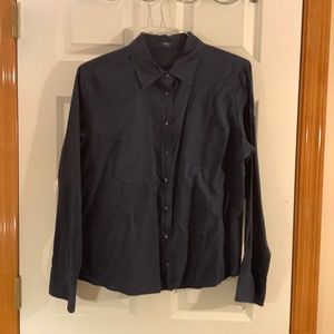 J Crew Dark Blue Button Up Shirt